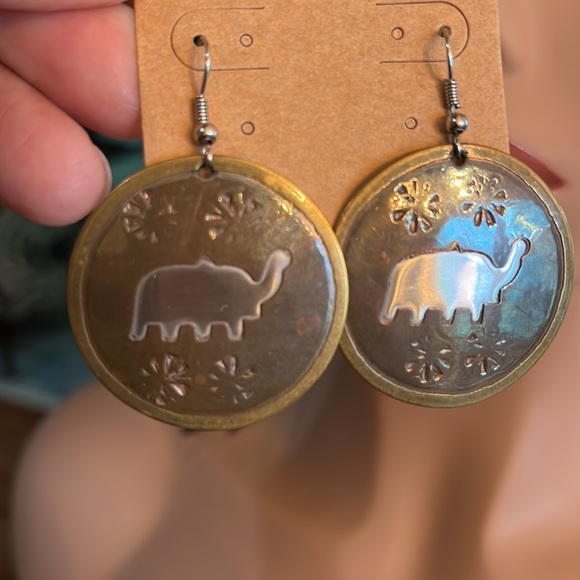 Brass Earrings - Picture 1 of 4